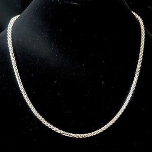 4 mm Silver Curb Chain Necklace 24 in.